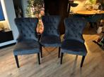 Velvet stoelen - 3x, Huis en Inrichting, Gebruikt, Drie, Velvet, Ophalen of Verzenden