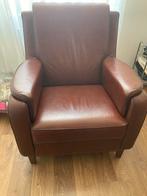 Leren fauteuil, Huis en Inrichting, Fauteuils, Ophalen, Gebruikt, 75 tot 100 cm