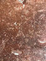 Vintage houten commode met roodbruin marmeren blad, Ophalen, Gebruikt