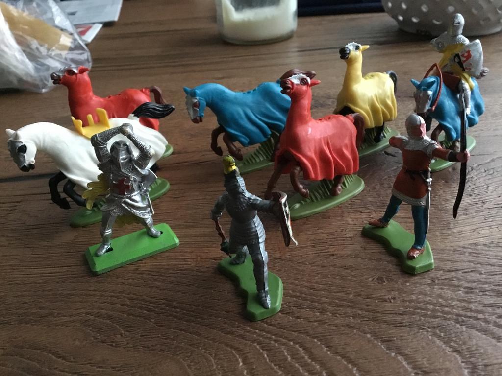 Britains Ridders en Paarden - Vintage Speelgoed, Ophalen of Verzenden, Gebruikt