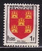 3487 - Frankrijk michel 974 gestempeld , Provinciewapen , Po, Verzenden, Gestempeld