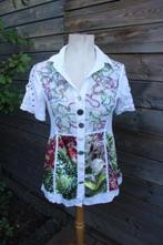 Blouse creme/ gekleurd Elisa Cavaletti mt S OPRUIMING Vaste, Overige kleuren, Ophalen of Verzenden, Elisa Cavaletti, Maat 36 (S)