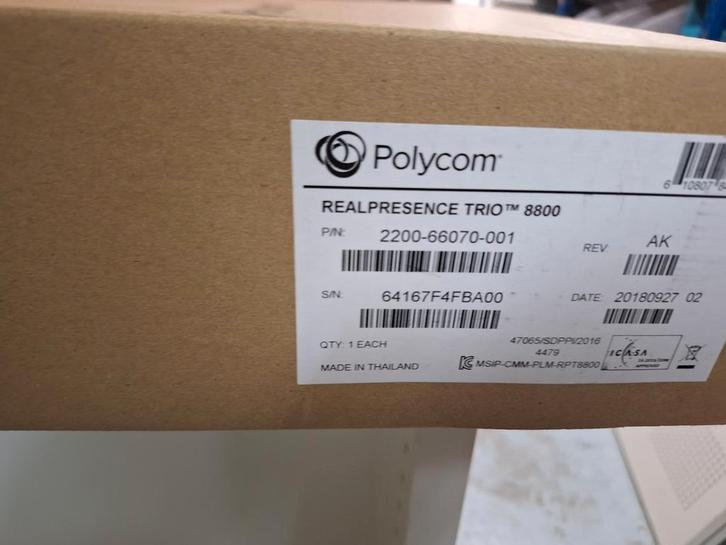 Polycom RealPresence Trio 8800 PoE - Nieuw in Doos, Telecommunicatie, Datacommunicatie en VoIP, Ophalen of Verzenden