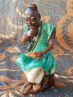 Oud Oosters beeldje van geglazuurd aardewerk 15 cm., Antiek en Kunst, Ophalen of Verzenden