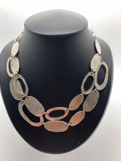 X875 Prachtig zilveren collier Jéh Jewels, Sieraden, Tassen en Uiterlijk, Antieke sieraden, Ketting, Zilver, Ophalen of Verzenden