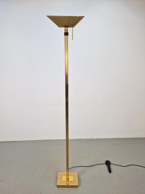 Vintage Deknudt vloerlamp messing regency uplight belguim 70, Huis en Inrichting, Lampen | Vloerlampen, Gebruikt, 150 tot 200 cm