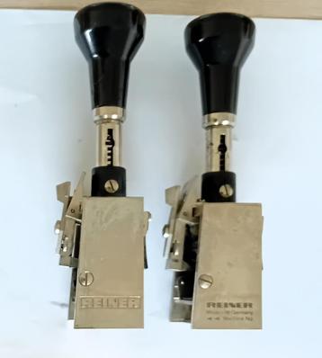 2 originele Reiner stempel numeroteurs, goede kwaliteit beschikbaar voor biedingen