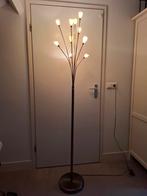 staande lamp,  vloerlamp 10 kelkjes, halogeen, brons kleur, Huis en Inrichting, Ophalen, Gebruikt, Glas, 150 tot 200 cm