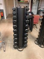 Nieuwe Hexa Dumbells 1kg t/m 10kg + Opbergtoren, Sport en Fitness, Fitnessmaterialen, Nieuw, Dumbbell, Ophalen