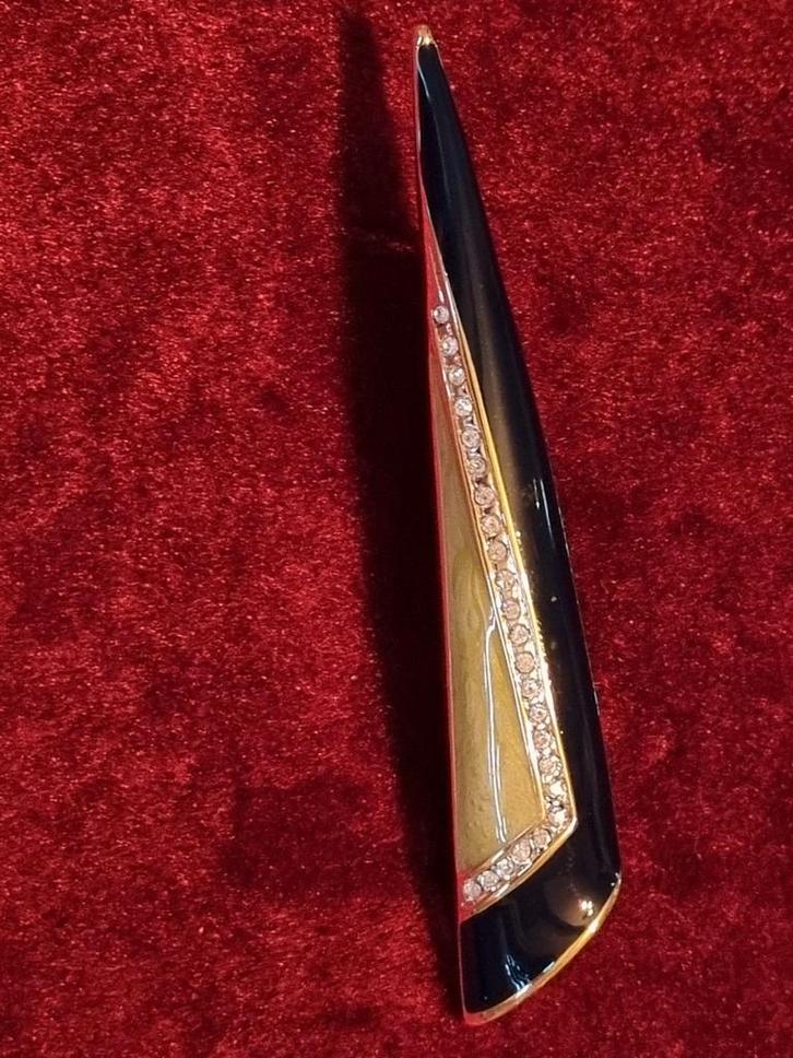 Vintage Emaille Broche Gemerkt, Sieraden, Tassen en Uiterlijk, Broches, Gebruikt, Overige materialen, Overige kleuren, 7 tot 10 cm