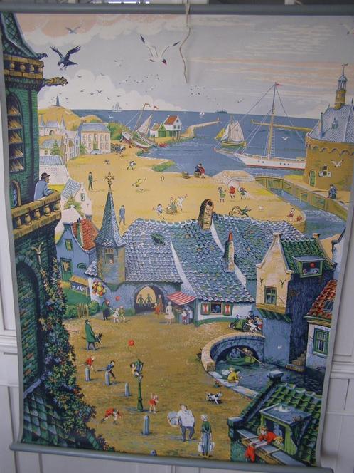 Schoolplaat van der Hulst jr rond 1957 Zomer Ik zie ik zie, Antiek en Kunst, Antiek | Lampen, Ophalen of Verzenden
