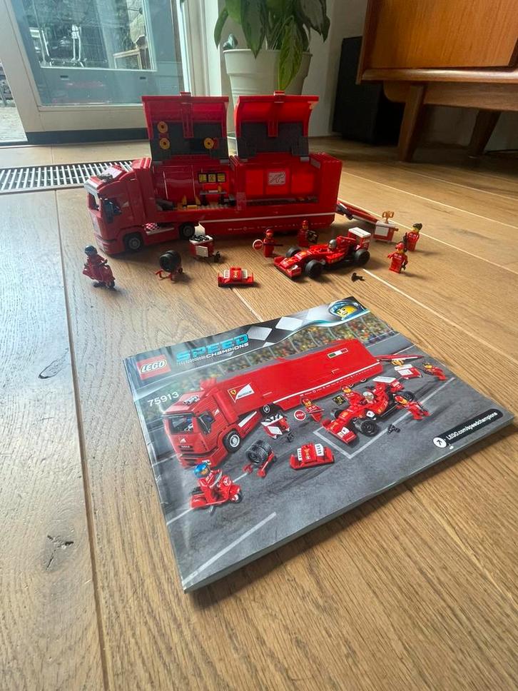 Lego 75913 Speed Champions Ferrari F1 Truck, Kinderen en Baby's, Speelgoed | Duplo en Lego, Zo goed als nieuw, Lego, Complete set