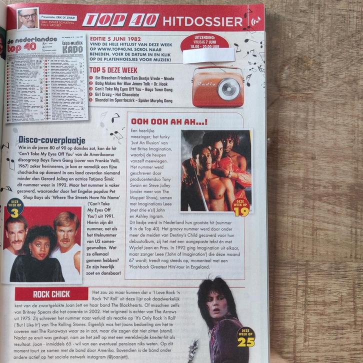 Top 40 Hitdossier Editie 5 juni 1982, Verzamelen, Tijdschriften, Kranten en Knipsels, Knipsel(s), Nederland, 1980 tot heden, Ophalen of Verzenden