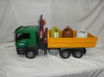 Bruder MAN glasbakken wagen met kraan en 3 glasbakken, Ophalen, Zo goed als nieuw