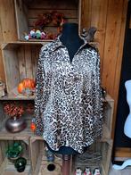 Tuniek ,pantermotief, gladde stof, draagmaat 48, Ophalen of Verzenden, Zo goed als nieuw, Beige, Blouse of Tuniek