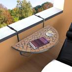 Balkontafel hangtafel mozaiek steen inklapbaar GRATIS BZRGD!, Nieuw, Rond, Metaal, Verzenden