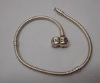 Pandora zilveren armband met bol slot 19 cm nr.240, Verzenden, Zo goed als nieuw, Zilver, Zilver