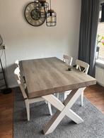 Tafel met 6 stoelen, Ophalen, Zo goed als nieuw, Rechthoekig, 50 tot 100 cm