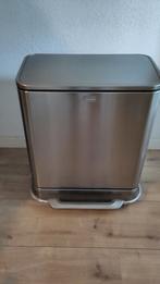 SimpleHuman RVS Dubbele Vuilnisbak, Ophalen, Met pedaal, 50 tot 75 cm, 40 liter of meer