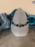 Tanzaniet zonnesteen zwart intuïtie magie geluk power uniek, Sieraden, Tassen en Uiterlijk, Armbanden, Met edelsteen, Blauw, Nieuw
