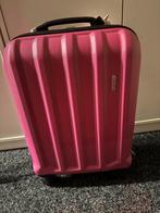 Nieuw roze kleine trolley koffer merk Line Travel, Uitschuifbare handgreep, 50 tot 60 cm, Hard kunststof, Nieuw