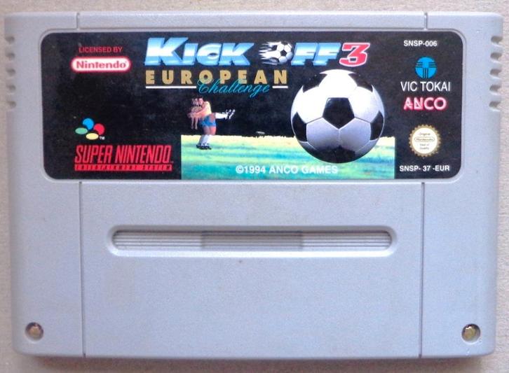 Kickoff 3 European Challenge voor de Europese Super Nintendo, Spelcomputers en Games, Games | Nintendo Super NES, Gebruikt, Sport