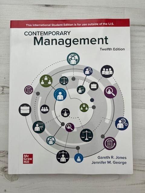 Contemporary Management - Gareth Jones - 12th edition, Boeken, Studieboeken en Cursussen, Ophalen of Verzenden, Beta, Zo goed als nieuw