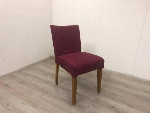 GRATIS stoel roze/paars gestoffeerd met teak houten poten, Huis en Inrichting, Stoelen, Gebruikt, Eén, Hout, Stof, Overige kleuren