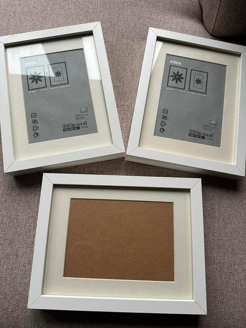 IKEA Ribba fotolijsten 3 stuks wit 18x24 cm, Huis en Inrichting, Woonaccessoires | Lijsten, Gebruikt, Minder dan 50 cm, Hout, Ophalen