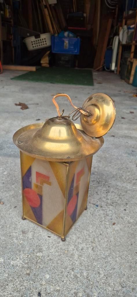 Jugendstil ganglamp messing, Antiek en Kunst, Antiek | Lampen, Ophalen of Verzenden