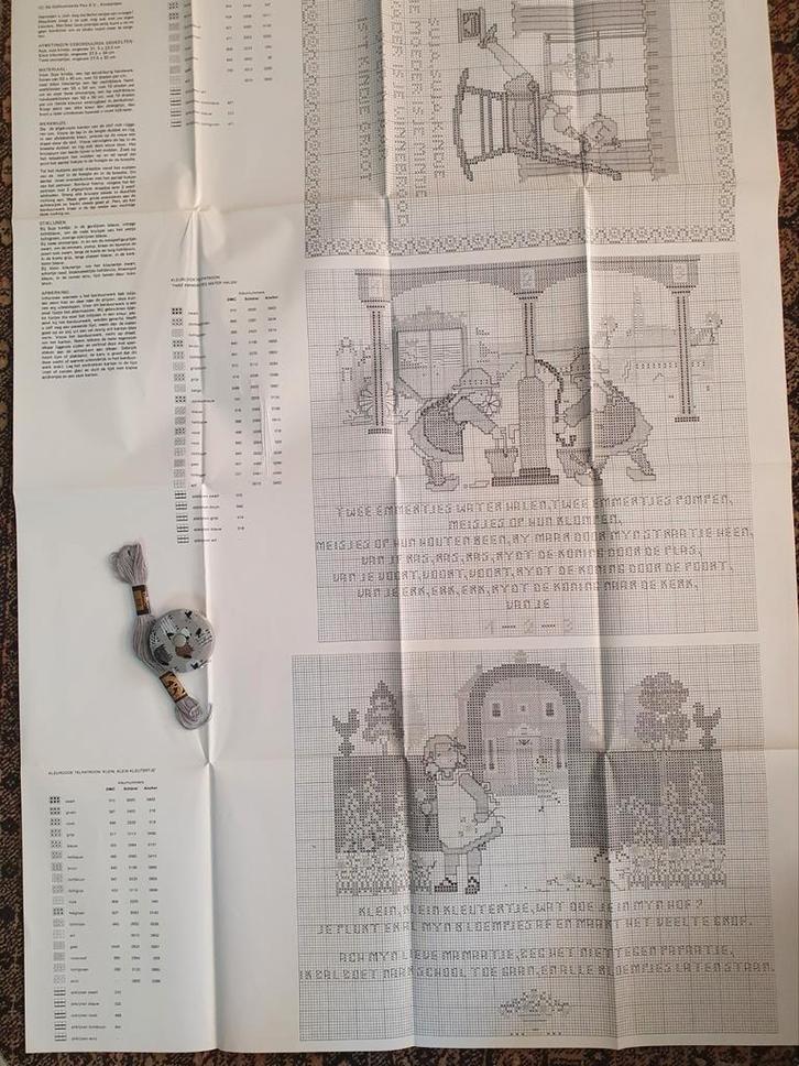 vintage margriet borduurpatroon- versjes van vroeger, Hobby en Vrije tijd, Borduren en Borduurmachines, Nieuw, Patroon, Handborduren