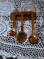 Klein geel koperen potlepel decoratief sierstuk, Antiek en Kunst, Ophalen of Verzenden