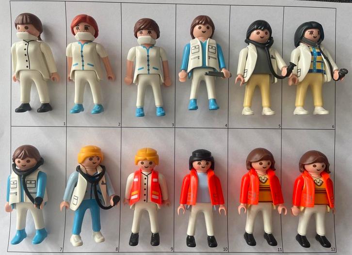 Poppetjes: dokter, arts, verpleegkundige, verpleegster, Kinderen en Baby's, Speelgoed | Playmobil, Gebruikt, Los playmobil, Ophalen of Verzenden