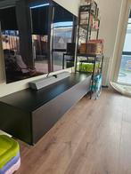 Tv kast 160cm mat zwart met 3 vakken, Ophalen, 25 tot 50 cm, 150 tot 200 cm, Minder dan 100 cm