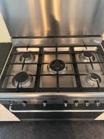 Smeg SNLK90MFX9 5-pits gasfornuis met afzuigkap, Gebruikt, 60 cm of meer, Grill, Ophalen of Verzenden