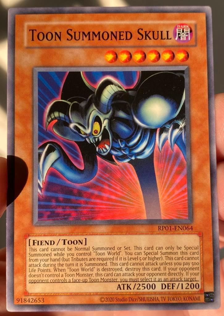 Yu-Gi-Oh! Toon Summoned Skull RP01 Retro Pack Print !, Hobby en Vrije tijd, Verzamelkaartspellen | Yu-gi-Oh!, Zo goed als nieuw