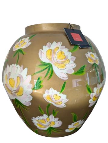 Nieuw Diga by Colmore, vaas Flower, goud emaille, €99 nu €75 beschikbaar voor biedingen