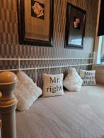 Mooie romantische metalen bed., Ophalen, 90 cm, Eenpersoons, Wit