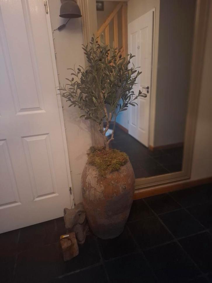 Stoere, sobere kruik / pot, Tuin en Terras, Bloempotten, Gebruikt, Terracotta, Binnen, Balkon, Tuin, 40 tot 70 cm, 25 tot 40 cm