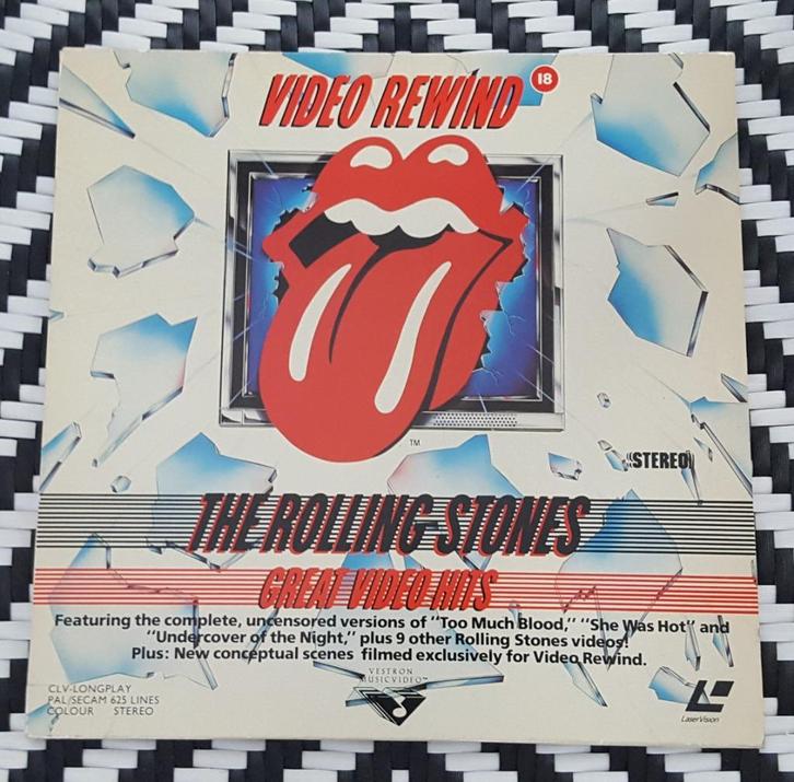 Rolling Stones - 12" Laserdisc Video - LD, Cd's en Dvd's, Dvd's | Overige Dvd's, Zo goed als nieuw, Vanaf 16 jaar, Ophalen
