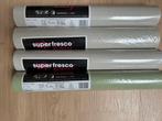 Vlies behang 4 rollen superfresco taupe en groen, Ophalen of Verzenden