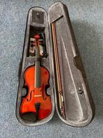 Leuk beginners viooltje, Muziek en Instrumenten, Strijkinstrumenten | Violen en Altviolen, 4/4-viool, Gebruikt, Met koffer, Viool