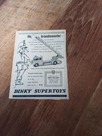 Advertentie Dinky Toys  brandweerwagen 1958, Verzamelen, Auto's, Ophalen of Verzenden, Zo goed als nieuw