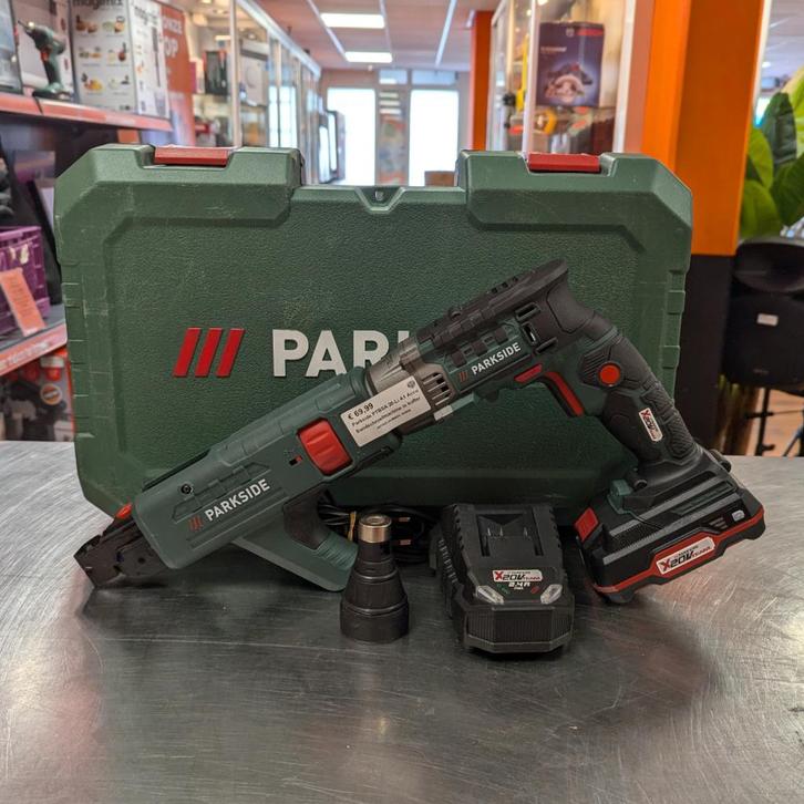 Parkside PTBSA 20-Li A1 Accu Bandschroefmachine in koffer, Doe-het-zelf en Verbouw, Gereedschap | Boormachines, Zo goed als nieuw