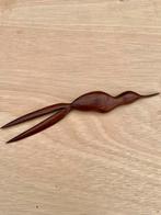 Vintage mid century teak houten kolibrie wand decoratie, Ophalen of Verzenden, Gebruikt