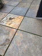 60 stuks natuursteen tegels 60x60, Ophalen, Gebruikt, Terrastegels, Natuursteen