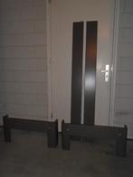 Auping Auronde 1 persoons grijs houten bed 80x200x38h senior, Ophalen, Strak, Eenpersoons, 80 cm