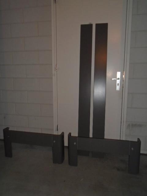 Auping Auronde 1 persoons grijs houten bed 80x200x38h senior, Huis en Inrichting, Slaapkamer | Bedden, Gebruikt, Eenpersoons, 80 cm