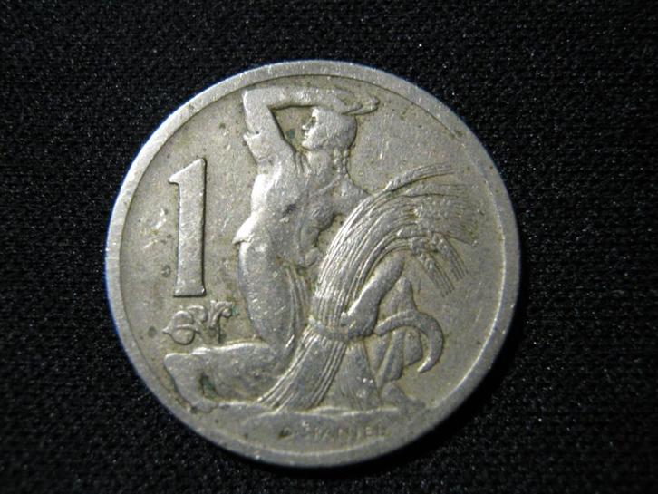 Tjechoslowakije 1 Koruna 1922 #i8, Postzegels en Munten, Munten | Europa | Niet-Euromunten, Losse munt, Overige landen, Verzenden