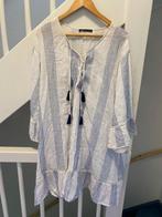 WIT STRIPED DAMES JURK, MAAT; L/XL, Kleding | Dames, Jurken, Wit, Maat 42/44 (L), Ophalen of Verzenden, Zo goed als nieuw